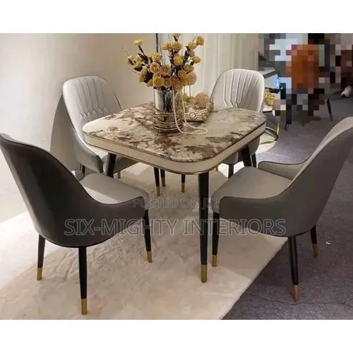 4seater Luxurious Marble Top Dining Table