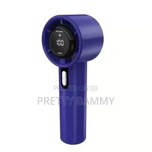 Handheld High Speed Powerful Rechargeable Fan Blue