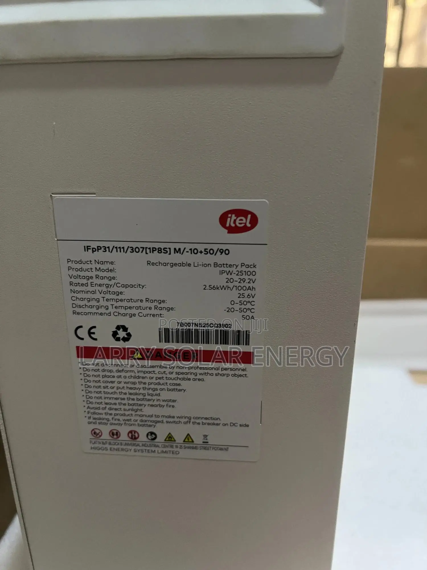 Itel 2.5kwh Lithium Battery