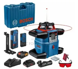 Set of Bosch Professional 18v System Rotary Laser GRL 600 CHV Kit 30m