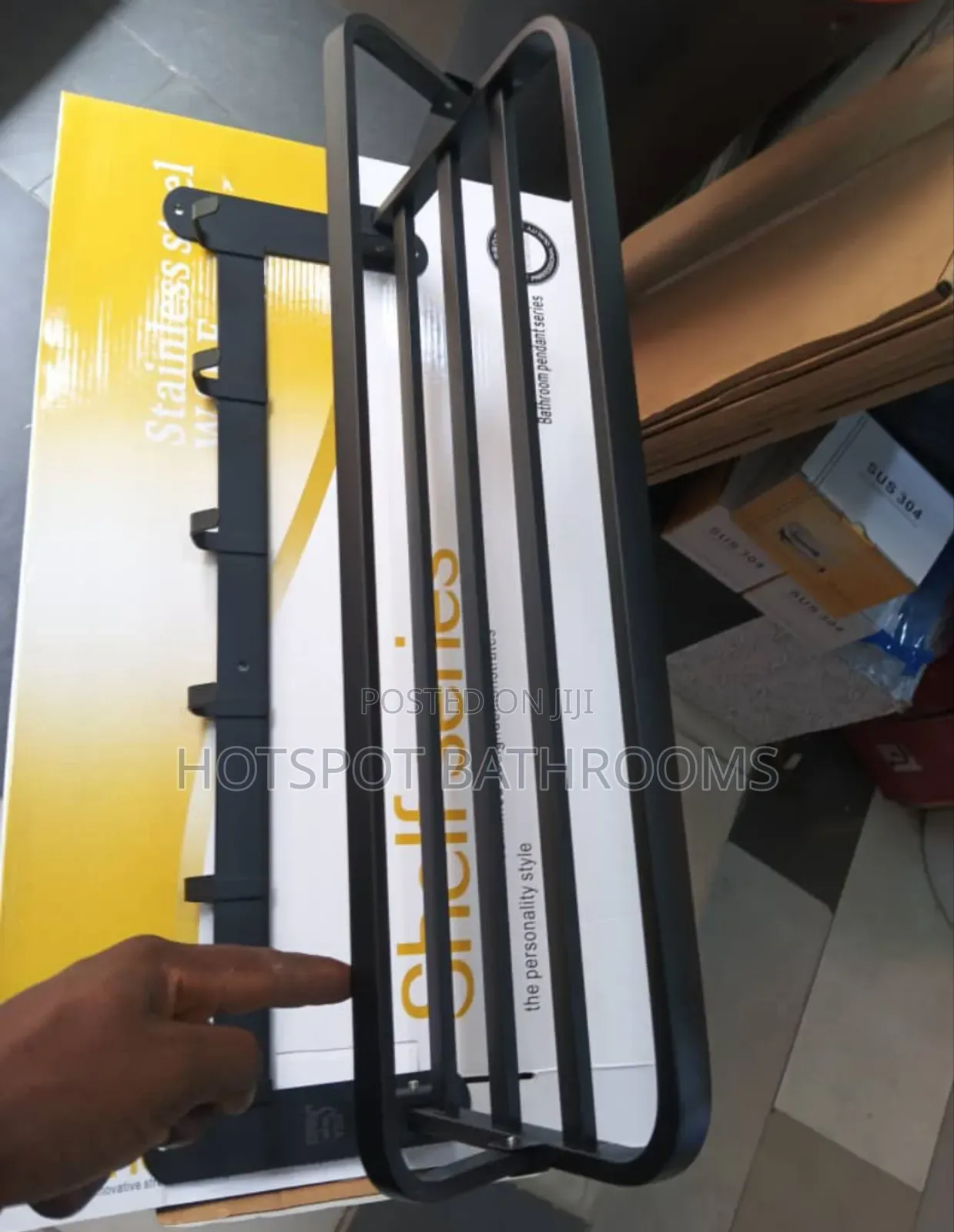 Matt Black Multipurpose Tower Rack