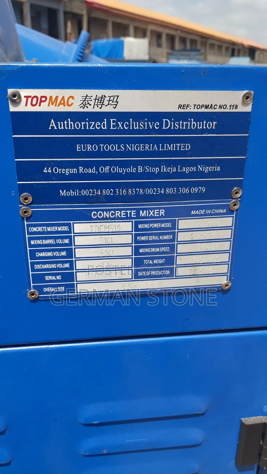 Heavy-Duty Portable Concrete Mixer Machine
