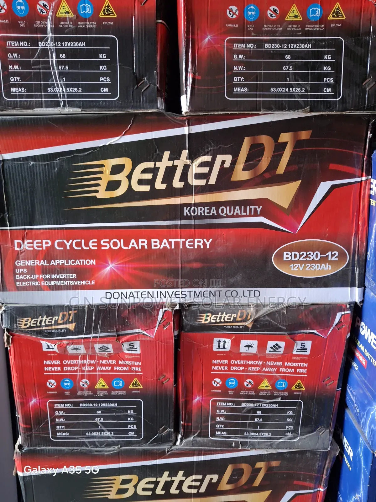 12v/230ahs Better Dt Deep Cycle Solar Battery