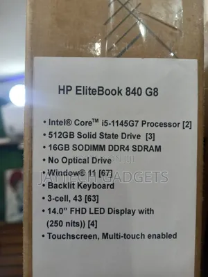 New Laptop HP EliteBook 840 G8 16GB Intel Core i5 SSD 512GB