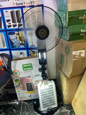 16inches Solar Rechargeable Standing Fan Built With Lithium Battery