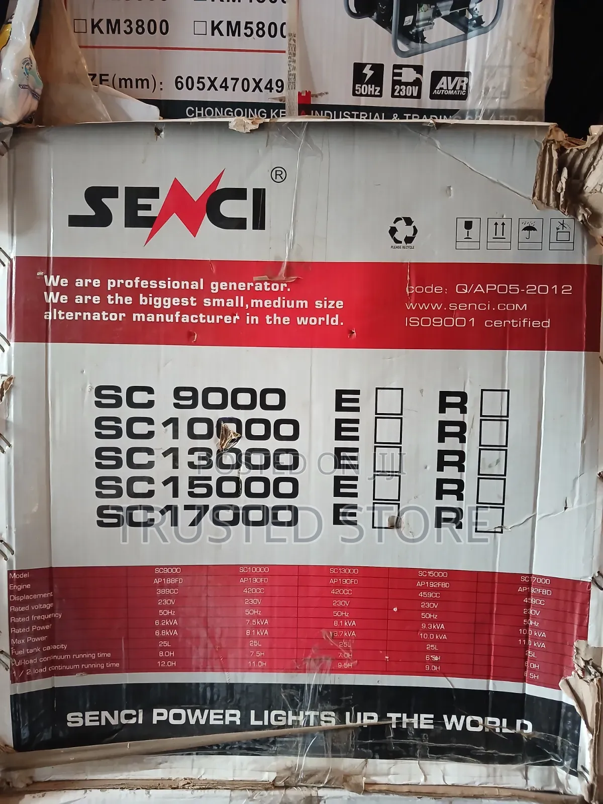 Senci Generator 7.5kva With Remote