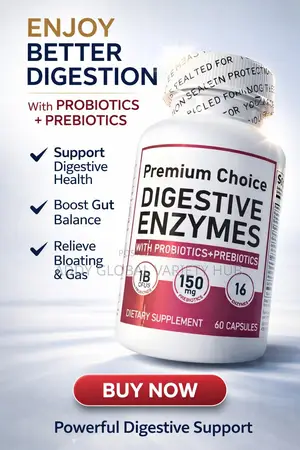 Digestive Enzymes+ Probiotics+Prebiotics 100mg X60 Capsules