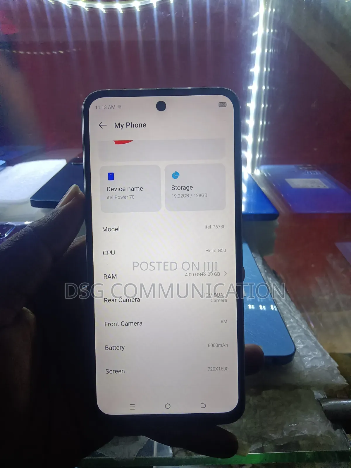 Itel Power 70 128 GB Silver