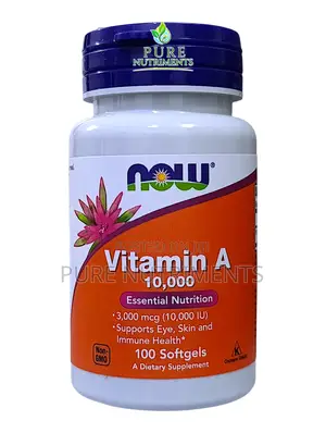 Now Vitamin a 10,000 Iu Softgel–Eye, Skin Immune Support100 -Softgel