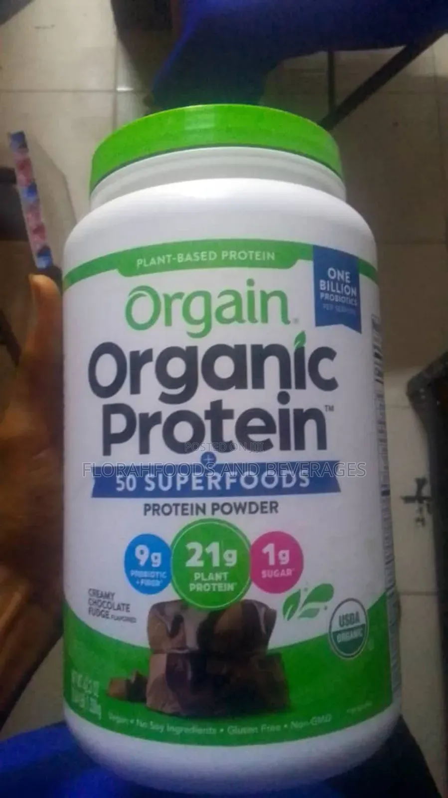 Orgain Organic Plant-based Protein Powder( Vanilla Bean)