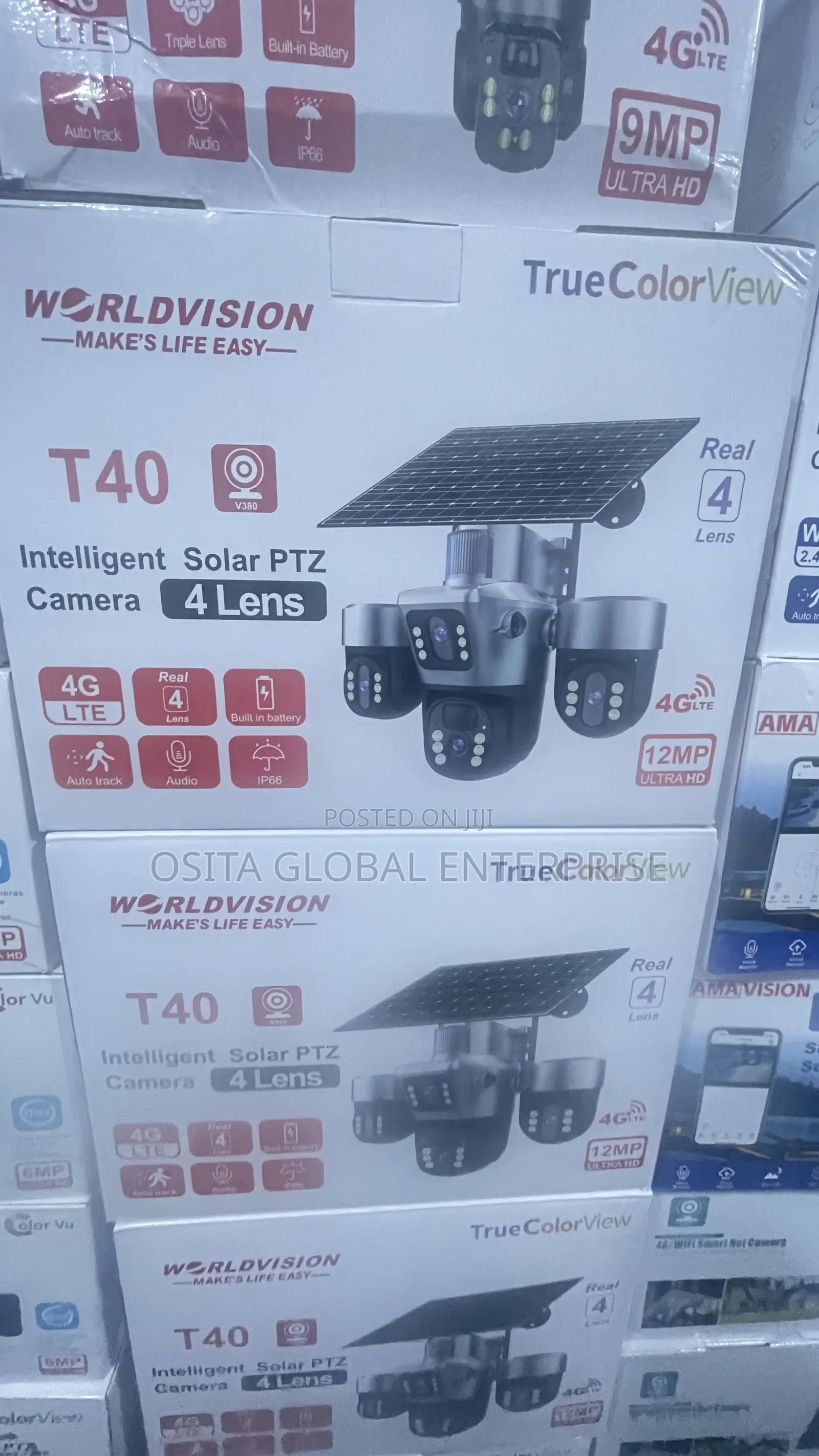 T40 Intelligent Solar PTZ Camera 4 Lens With Panel