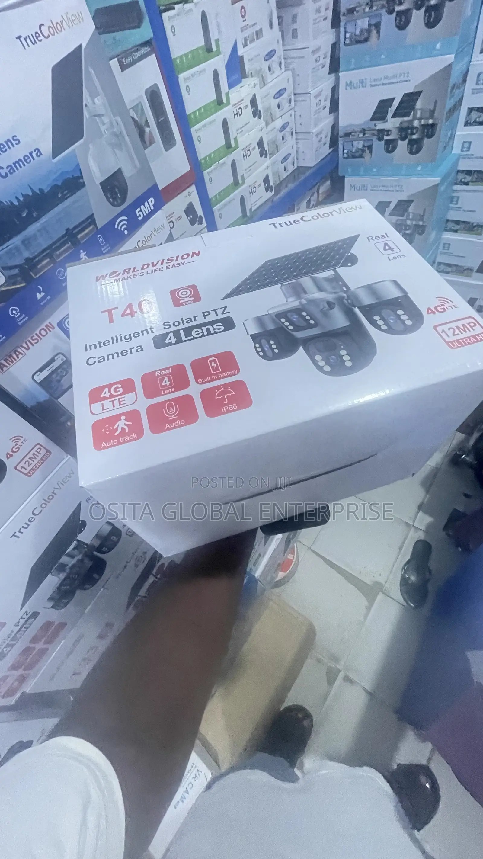T40 Intelligent Solar PTZ Camera 4 Lens With Panel