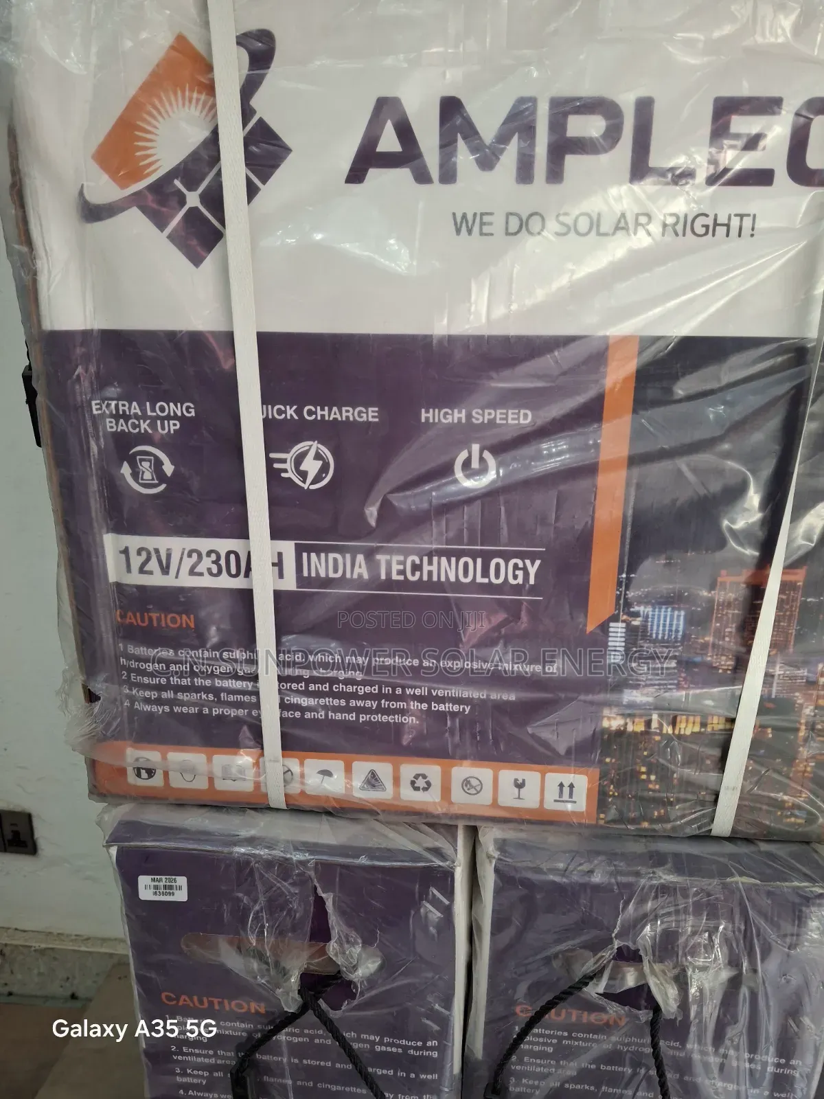12v/230ahs Amplec Tubular Technology Battery