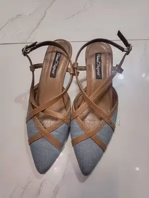 Blue Heel Pencil Shoe
