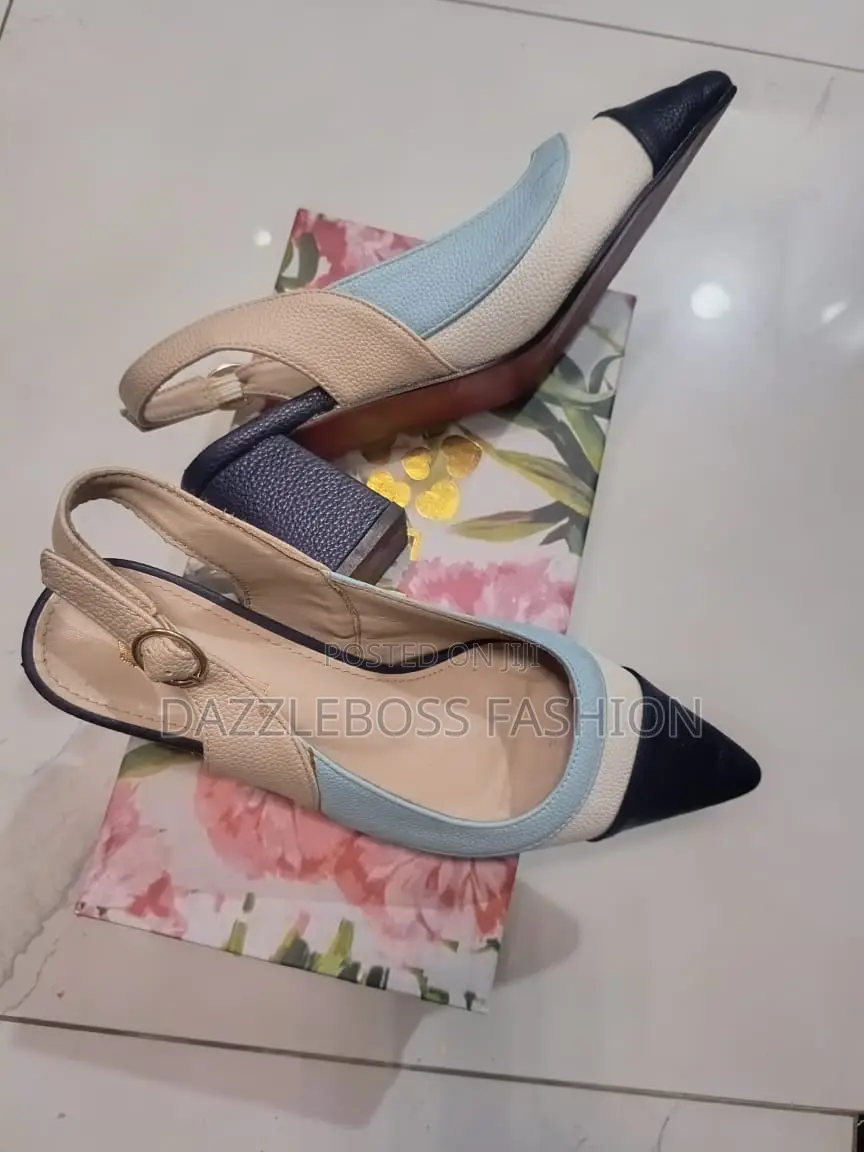 Blue Heel Pencil Shoe