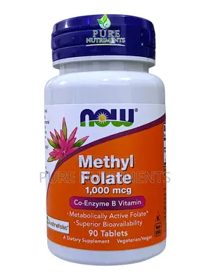 Now Methyl Folate 1000 McG-Supports Heart,Brain Prenatal Health–90 Tab