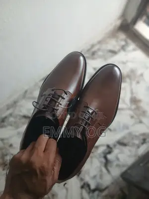 Brand New Next Uk Men’S Leather Derby Shoes - Tan - Size 43