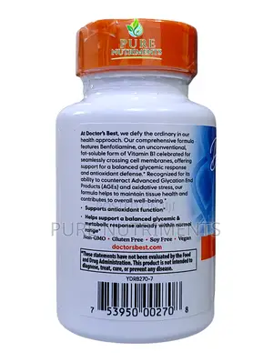 Doctor’S Best Benfotiamine 300 Mg –Nerve Blood Sugar Support 60 Caps