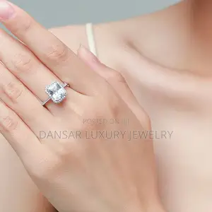 Pure Sterling Silver With 0.5 Carat Moissanite