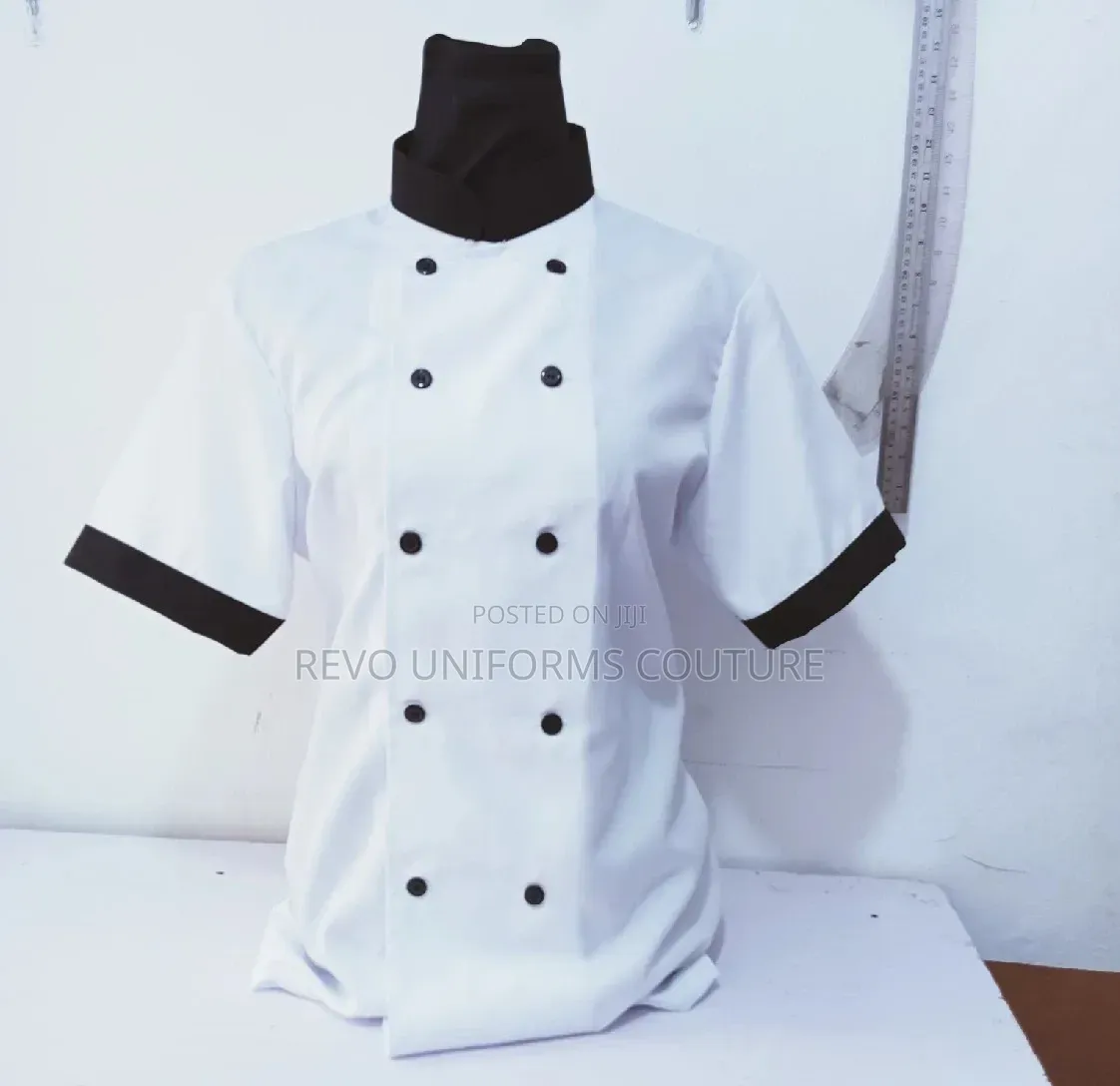 Chef Uniform,White Combined With Black