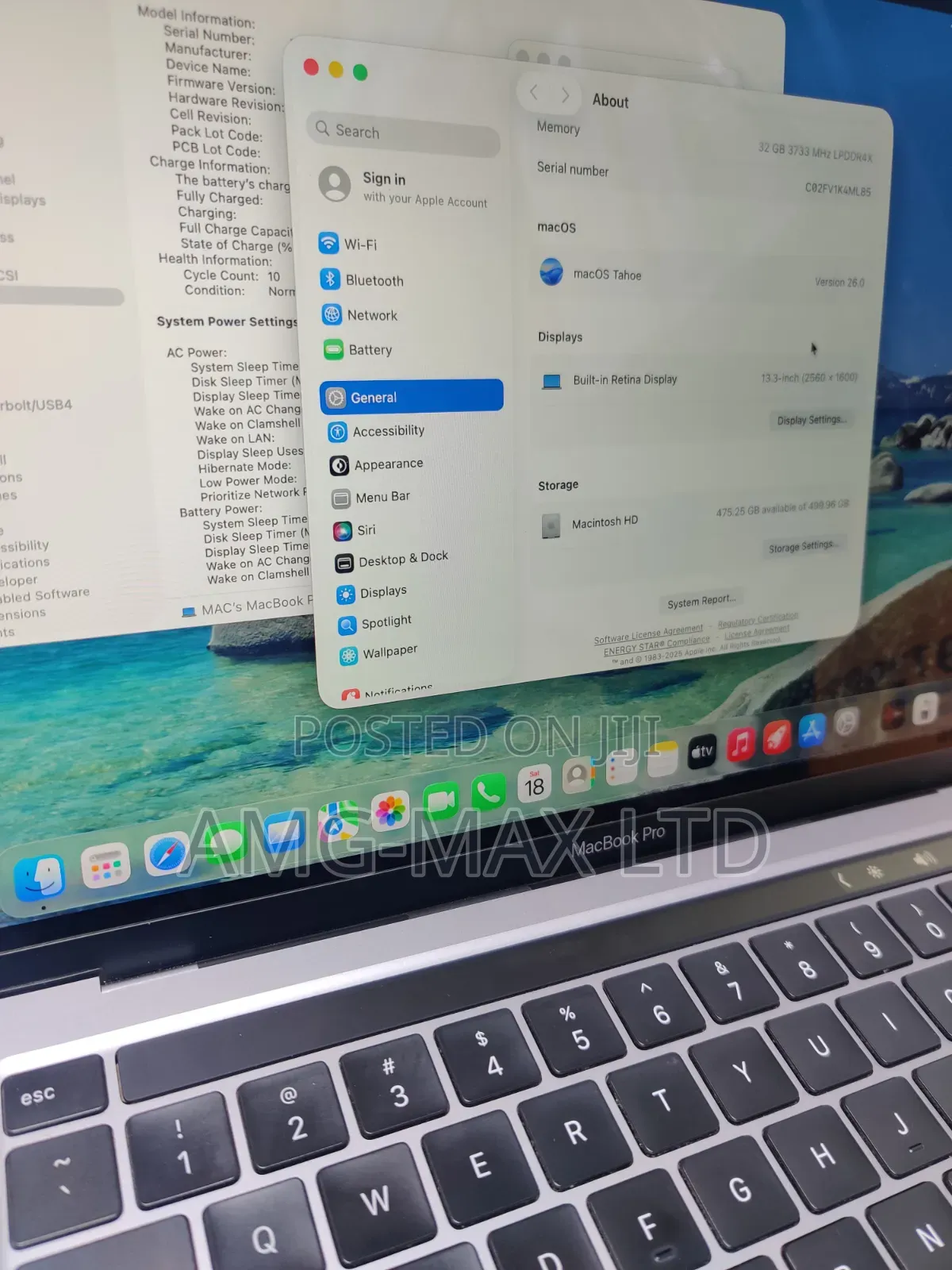 Laptop Apple MacBook Pro 2020 32GB Intel Core i7 SSD 512GB