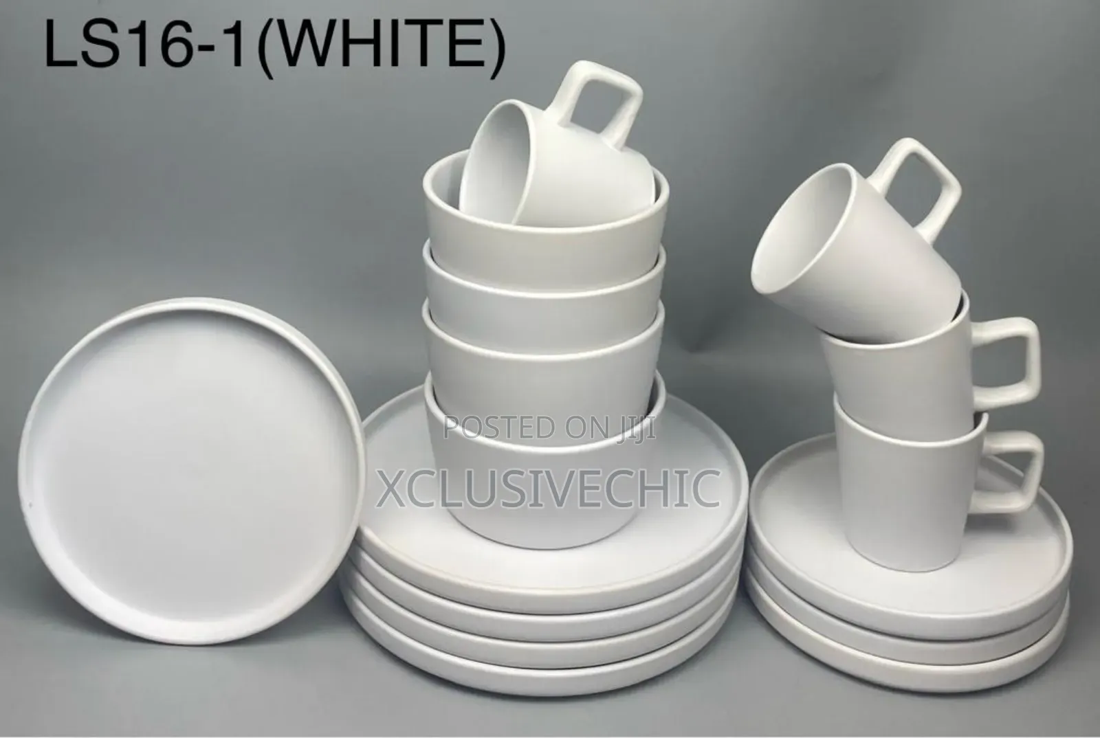 16pcs Plain Breakable Dinnerset- Different Colours