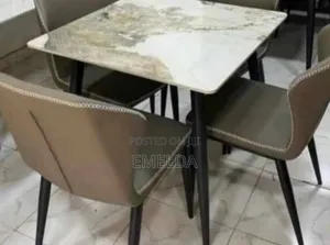 Complete 4 Seater Marble Dinning Set for Sale