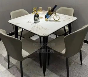 Total 4 Seater Marble Dinning Set for Sale
