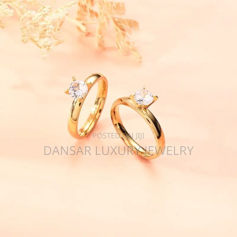Gold Steel Durable Proposal Ring