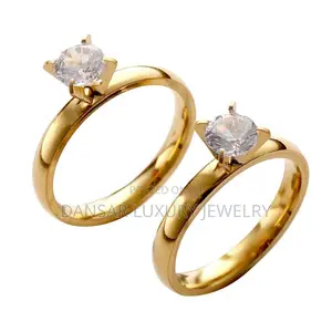 Gold Steel Durable Proposal Ring