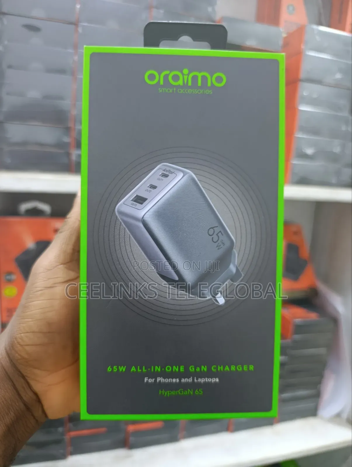 Oraimo Hypergan 65 65w Gan Wall Charger Kit