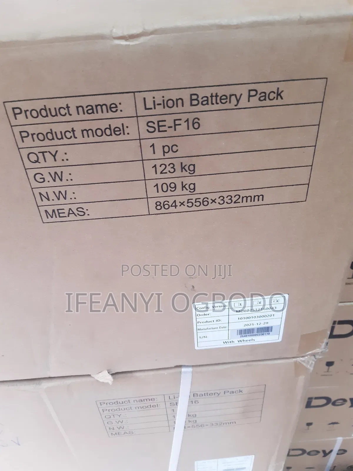16kwh 51.2v Deye