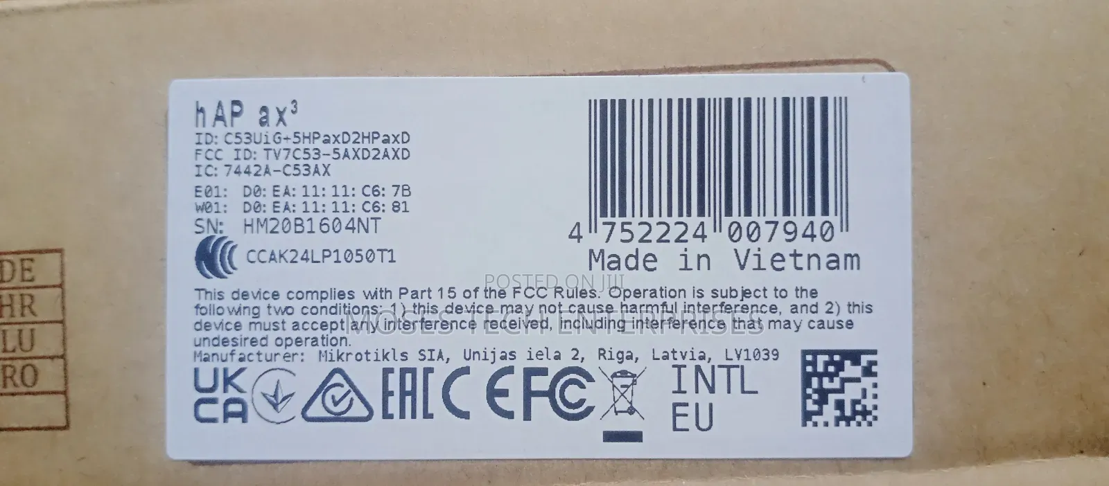 Mikrotik Hapax3