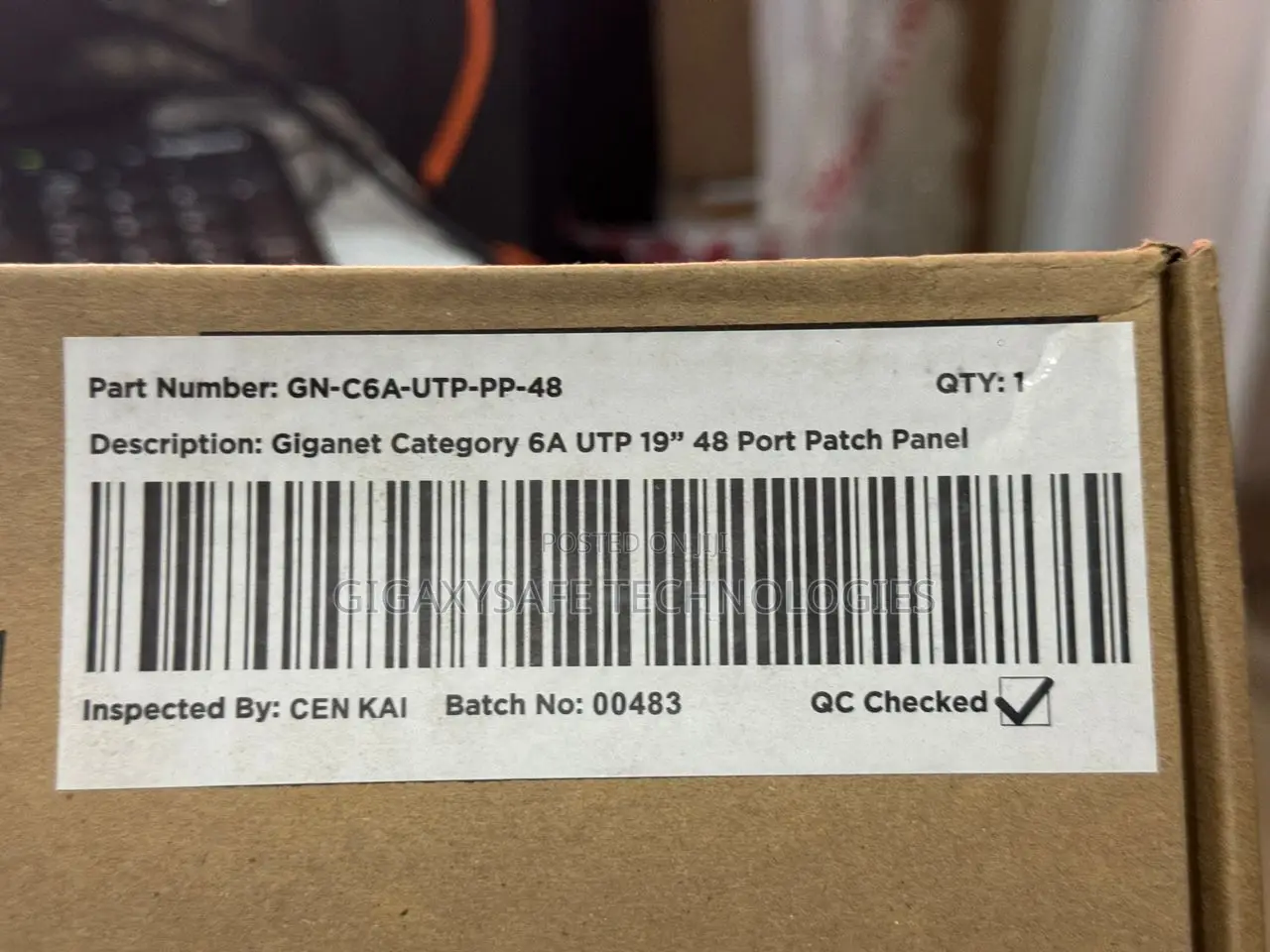 Giganet Category 6a Utp 19" 48 Port 2u Patch Panel