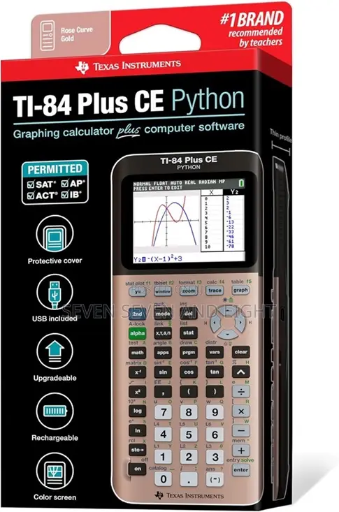 Tiexas Instruments Ti 84 Plus Ce Python Graphing Calculator+Free Pouch
