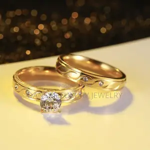 New Steel Gold Wedding Pair