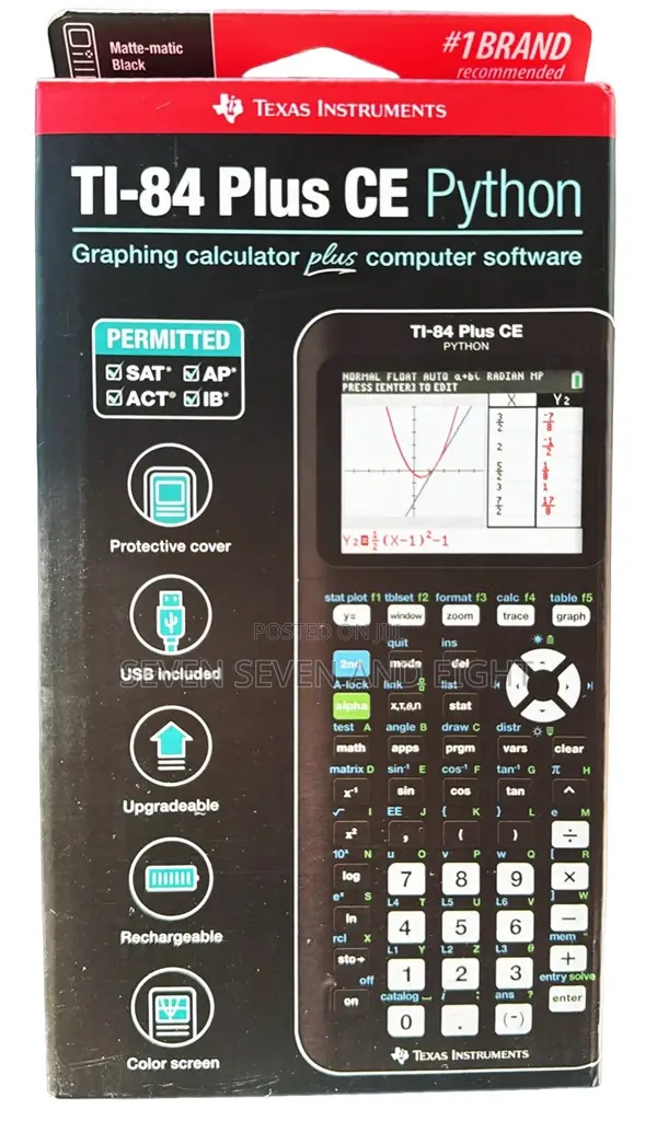 Tiexas Instruments Ti 84 Plus Ce Python Graphing Calculator+Free Pouch