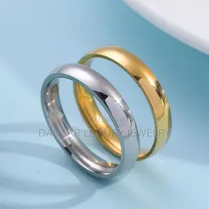 Plain Polished Steel Wedding Bands