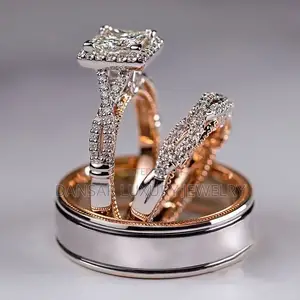 3pieces Rose Gold Wedding Set