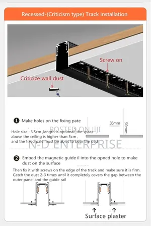Recessed Magnetic (Criticism Type) Track Rail