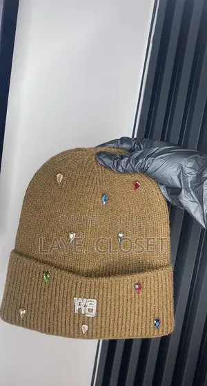 Rhinestone Wool Beanie