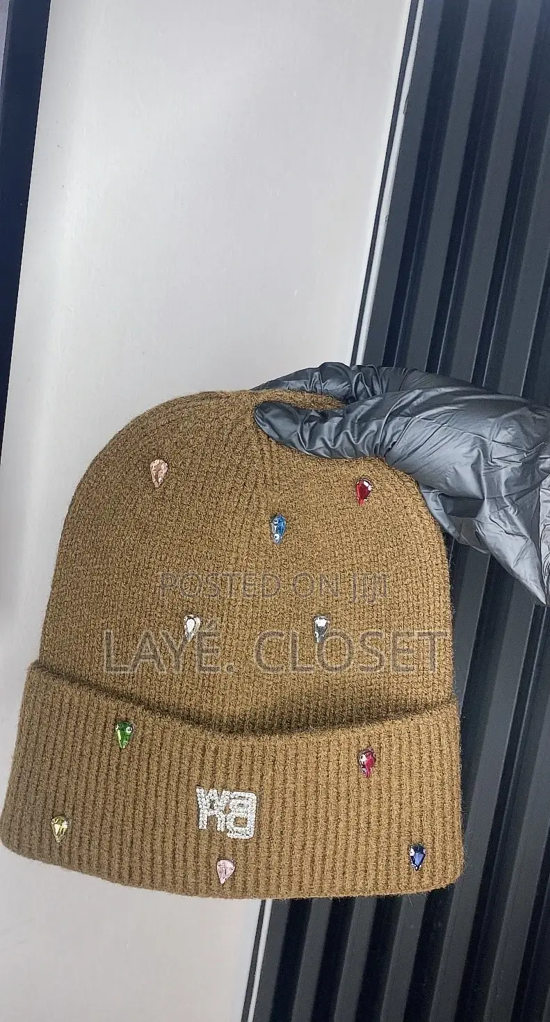 Rhinestone Wool Beanie