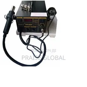 2 in 1 SMD Rework Station, - Hot Air Gun + Solder Iron + 3 Nozzles