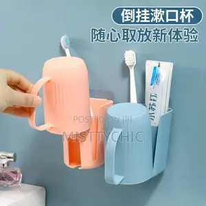 Punch Free Wall Mounted Toothbrush Holder