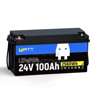 Wattcycle 24v 100ah Lifepo4 Lithium Deep Cycle Battery, Max.2560wh
