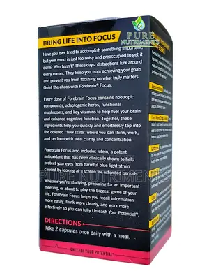 Force Factor Forebrain Focus 60 Caps– Brain Booster Memory Support