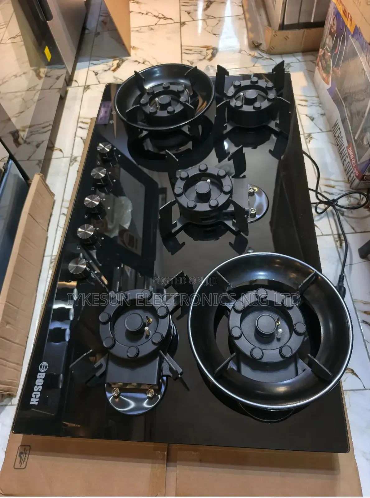 Original Bosch Built-in 90cm Flips Up 5 Burners With Timer Gas Cooker