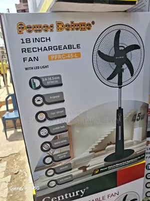 18" Solar Power Deluxe Rechargeable Fan.