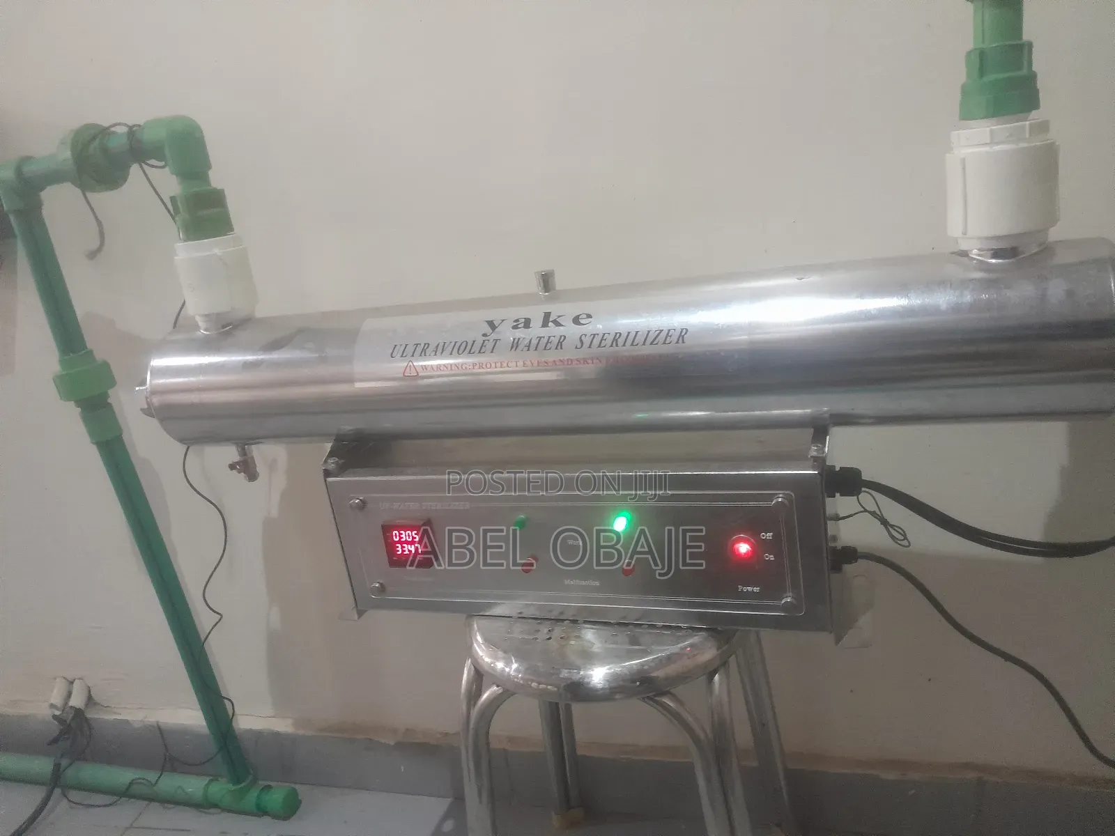 Used Forieng Stainless Water Steriliser Uv Light 2tons Flow Capacity