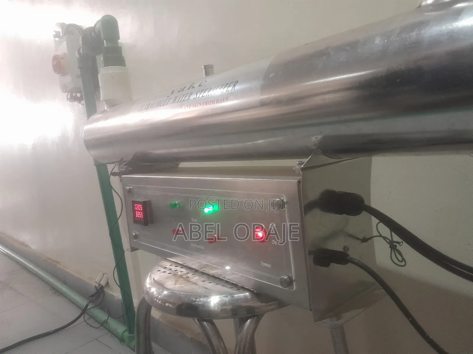 Used Forieng Stainless Water Steriliser Uv Light 2tons Flow Capacity